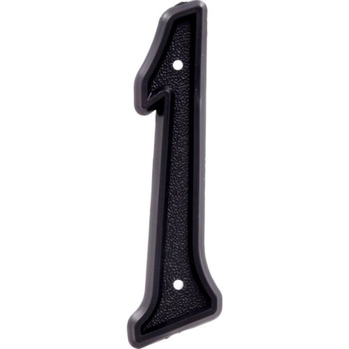 Hillman House Number 1 Hillman 5-/2" Plastic -, Matte Black