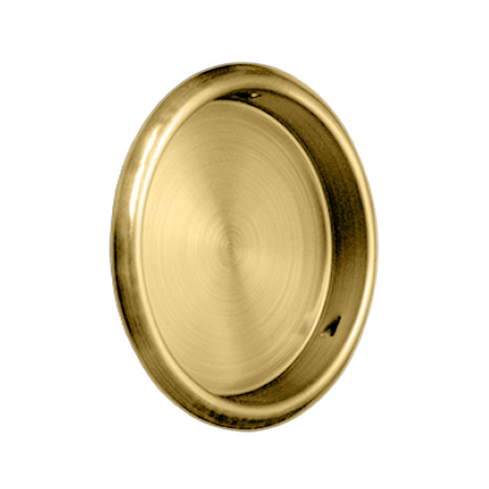 Cal-Royal Drive In Finger Pull Without Nails, 2-1/8" Diameter, Antique, Satin Brass Blackened