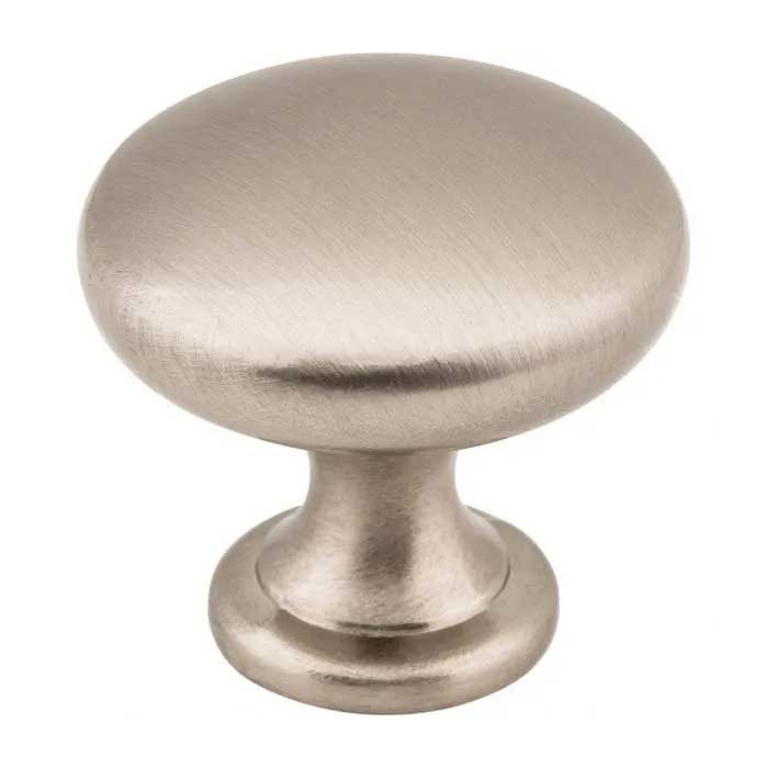 Hardware Resources 3910 Cabinet Knob 1-3/16" Diameter. Packaged With One 8-32 X 1-1/8" Screw., Satin Nickel